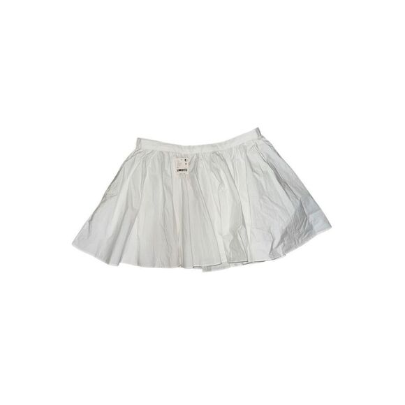 Free People Gaia Cotton Poplin Miniskirt Sz M White - Picture 2 of 9
